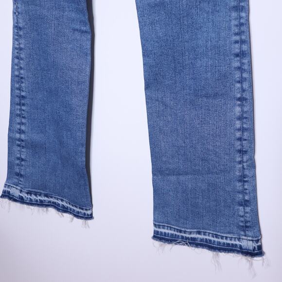 GOOD AMERICAN Good Classic Boot Jean Indigo412 High Rise Distressed Women's 6/28 - Picture 14 of 16